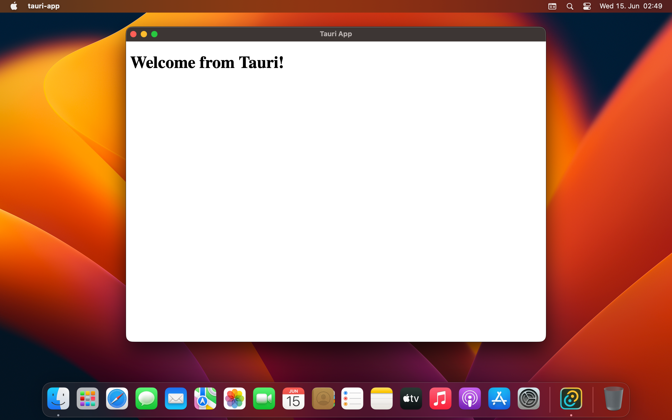 Aperçu de l'application