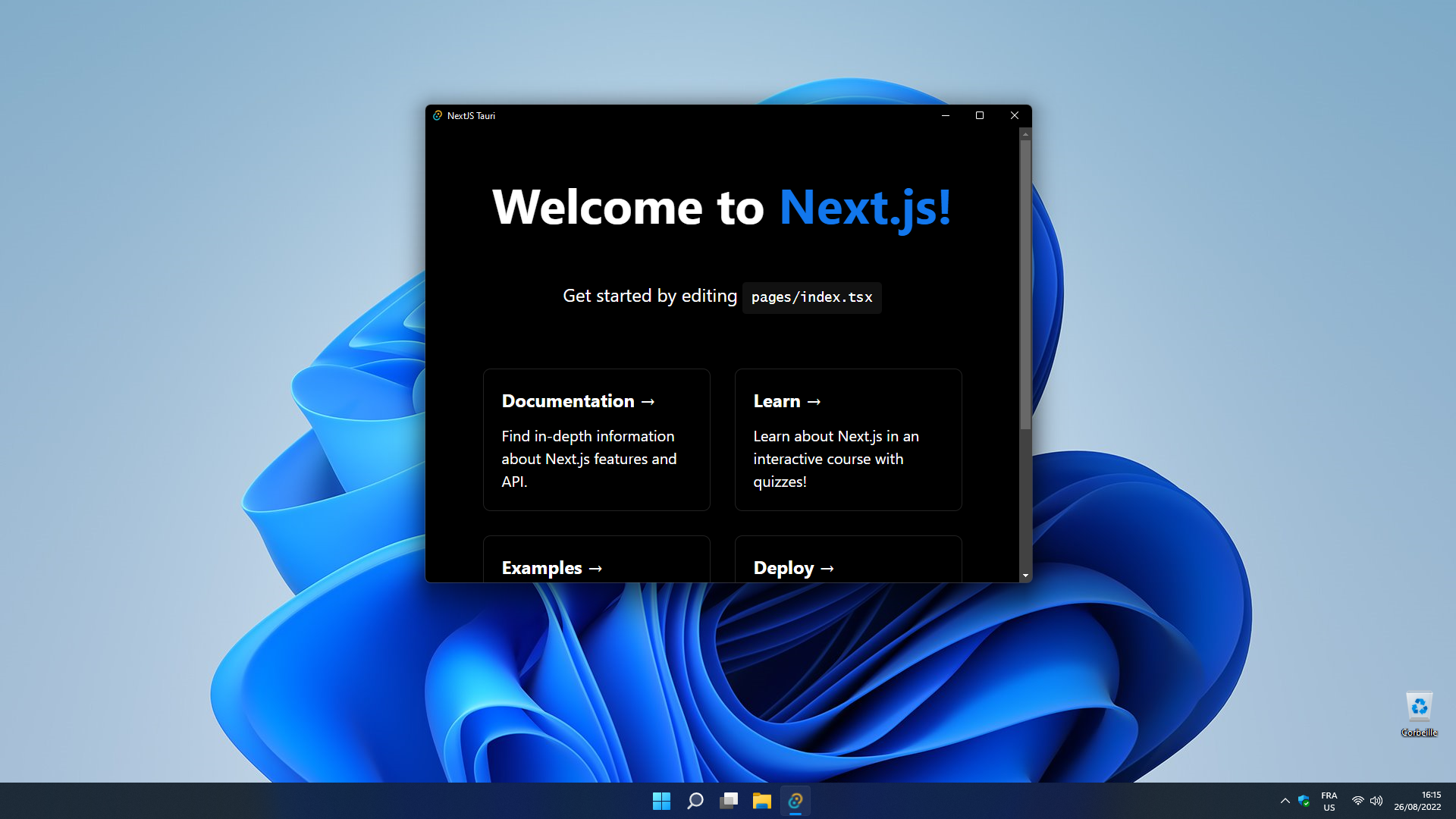 Aperçu de l'application